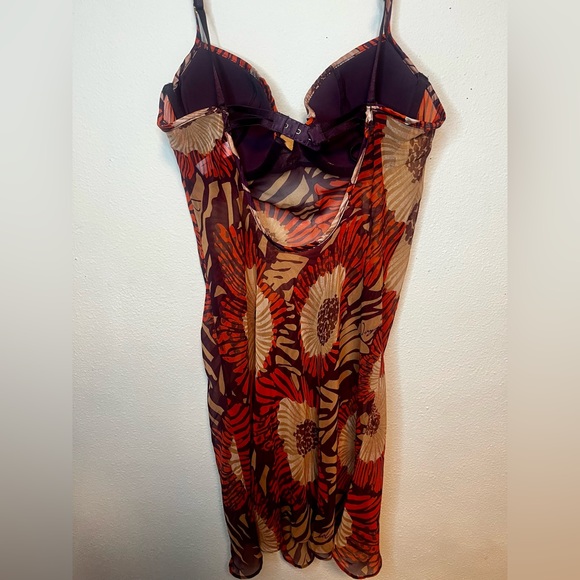 Victoria's Secret Silk Babydoll Floral Print Slip Dress Chemise Very Sexy 34 C - Picture 4 of 10